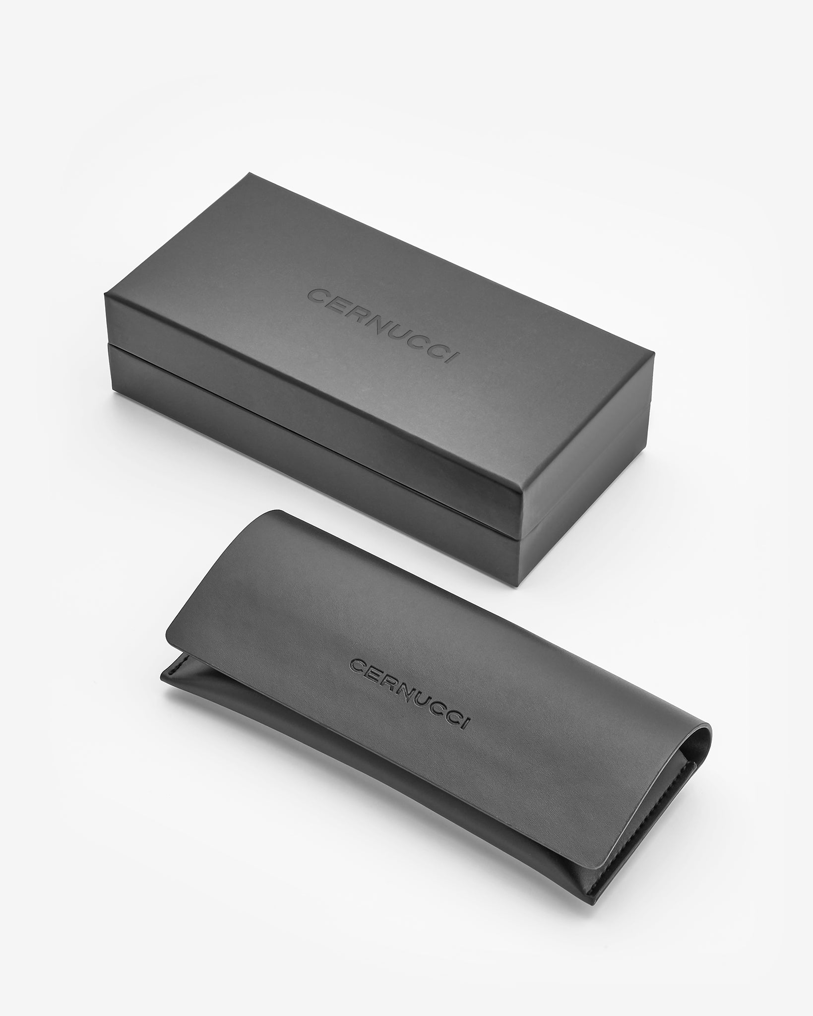 Rechteckige Acetat-Sonnenbrille - Schwarz